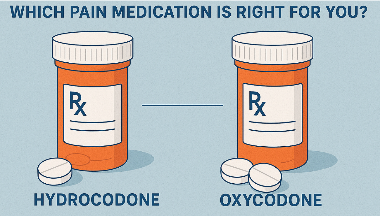 Hydrocodone vs. Oxycodone Which Pain Medication Is Right for You 1 Hydrocodone vs. Oxycodone